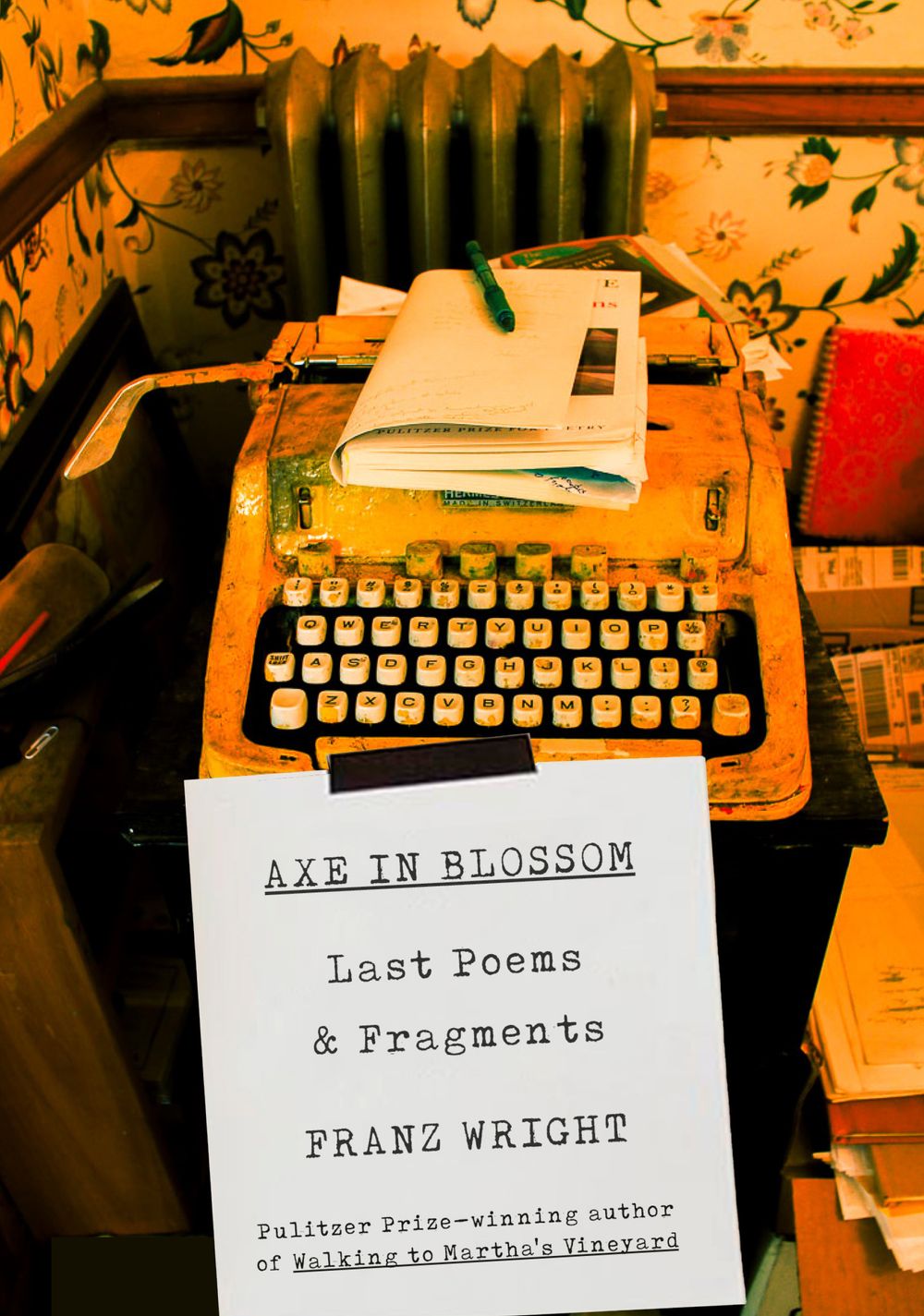 The book cover of “Axe in Blossom” by Franz Wright