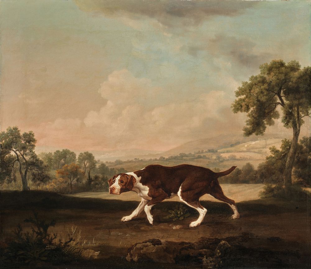 A painting of a dog.