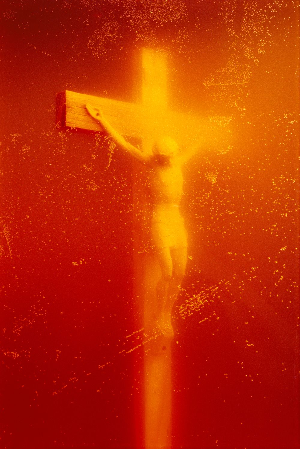 Person on a cross. 